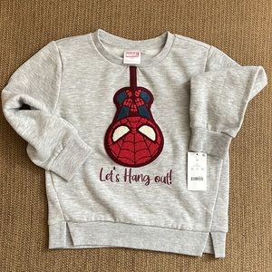 Marvel Spiderman “Let’s Hang Out” Sweatshirt, NWT, 5T